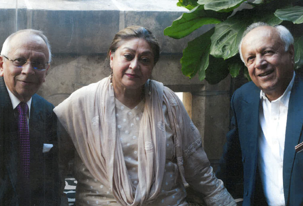 My Pakistani family: Marina and Ambassador Shauqat Fareed at one of NY's ubiquitous arts opening