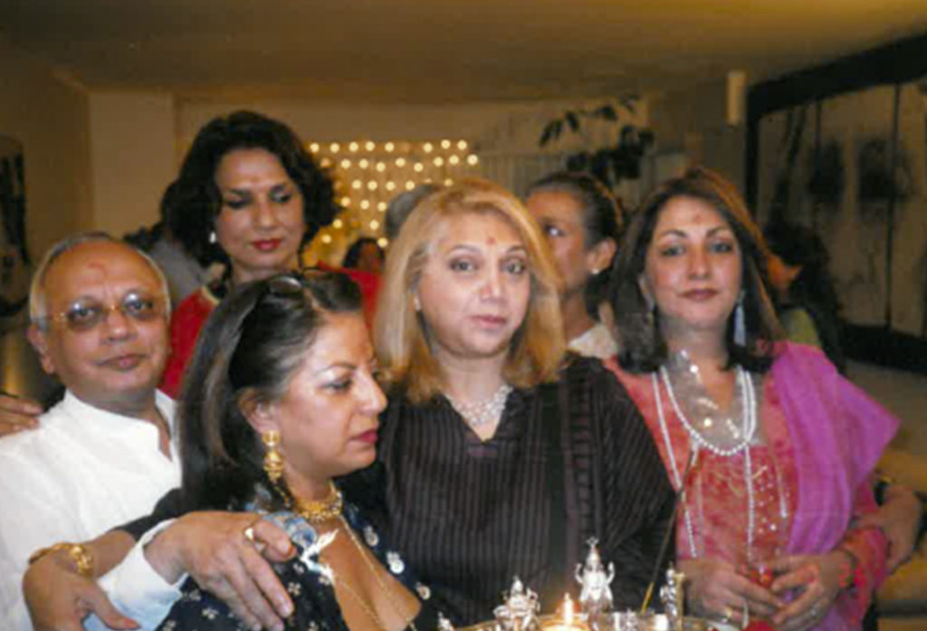 Diwali party at my NY home with my close friends: Bina Ramani, Laila Sippy,  Veena Advani and Asha Puthli