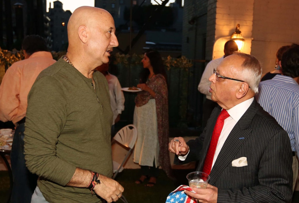 Enjoying the evening with Anupam Kher who was in NY for the hit TV series New Amsterdam