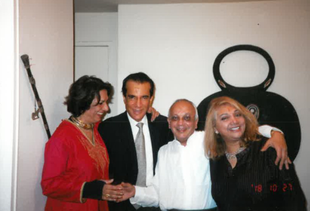 Entertaining Nari Hira the renowned magazine publisher at my NY home with the great jazz singer Asha Puthli and Bina Ramani. 